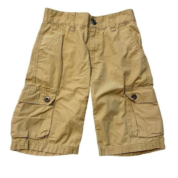 Levis Cargo Shorts Boys Size 10 Reg W25 Khaki Pockets Streetwear Utilit… - Picture 1 of 8